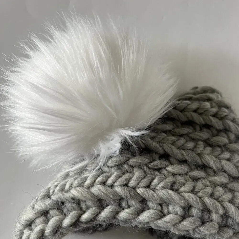 Pine & Poppy Gray Wool Pompom Bonnet